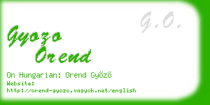 gyozo orend business card